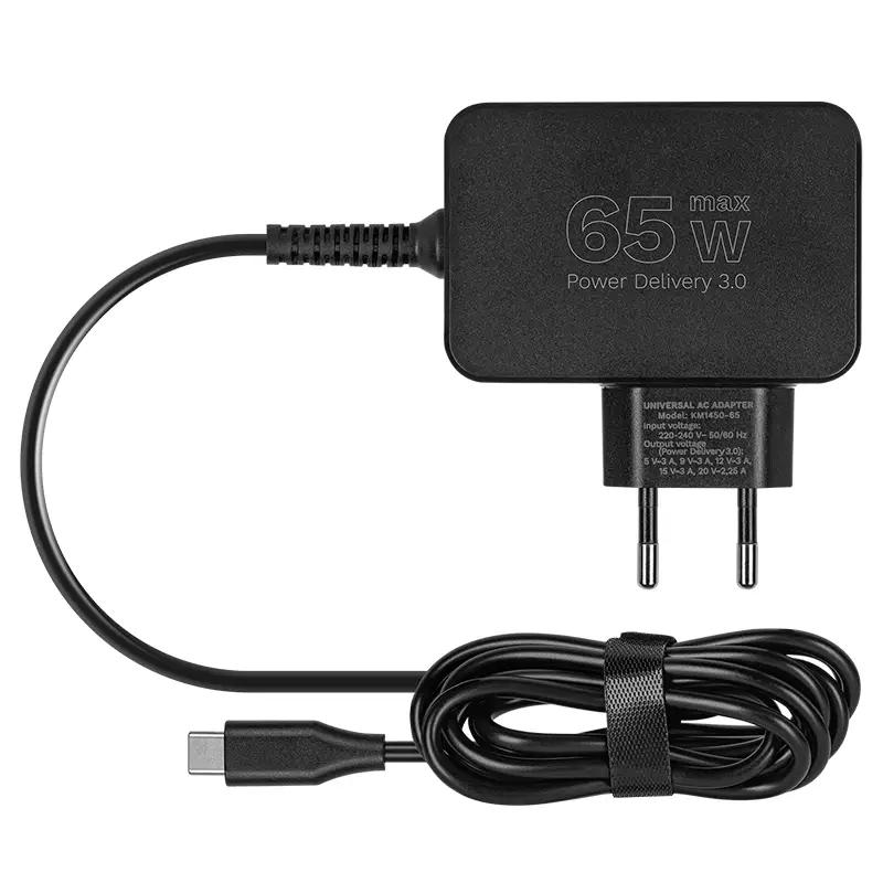 Laptop, Telefoane si Tablete - Telefoane mobile si accesorii - Accesorii Telefoane - Incarcatoare telefoane - Alimentator Universal 65W PD USB-C + 7 adaptoare Kruger&Matz KM1450-65 - Infinity.ro