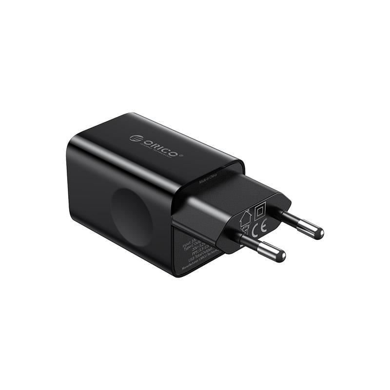 Laptop, Telefoane si Tablete - Telefoane mobile si accesorii - Accesorii Telefoane - Incarcatoare telefoane - Incarcator retea Orico PT30-C USB TYPE C QC3.0 30W negru PT30-C-EU-BK - Infinity.ro
