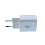 Laptop, Telefoane si Tablete - Telefoane mobile si accesorii - Accesorii Telefoane - Incarcatoare telefoane - Incarcator retea Well 1x USB-A QC3.0 1x USB-C PD 30W alb PSUP-USB-WPQ3001WE-WL - Infinity.ro