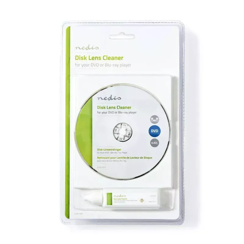 PC, gaming si accesorii - Componente PC - Componente - CD, DVD si Blu Ray - Set curatare lentila laser Blu-ray DVD 20ml Nedis - Infinity.ro