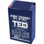 Casa si Gradina - Electrice - Accesorii electrice - Baterii, acumulatori si incarcatoare - Acumulator AGM VRLA 6V 6.1A 70mm x 48mm x h 101mm F1 TED Battery Expert Holland - Infinity.ro
