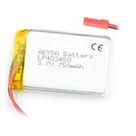Casa si Gradina - Electrice - Accesorii electrice - Baterii, acumulatori si incarcatoare - Acumulator Lithium Polymer 06033 750mAh 1S 3.7V conector JST-BEC 50x34x4mm AKYGA Battery - Infinity.ro