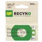 Casa si Gradina - Electrice - Accesorii electrice - Baterii, acumulatori si incarcatoare - Acumulatori R3 AAA NiMH 950mAh 2buc GP ReCkyo GP100AAAHCER21-2TLB2 - Infinity.ro