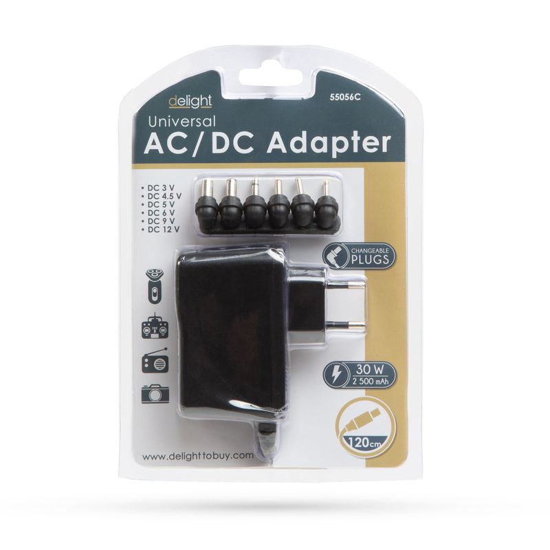 PC, gaming si accesorii - Componente PC - Componente - Accesorii IT - Adaptor de retea universal 2500mA 3V 4.5V 5V 6V 9V 12V CC delight 55056C - Infinity.ro