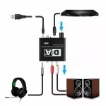 TV, Audio-Video si Foto - Accesorii TV si audio - Cabluri si adaptoare audio - Adaptor TOSLINK RCA - 2x RCA +Jack 3.5 mm si amplificare semnal - Infinity.ro