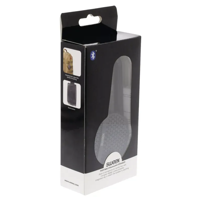 TV, Audio-Video si Foto - Audio Hi-Fi - Boxe si subwoofere - Boxa bluetooth portabila cu clip pentru atasare 3W negru Sweex - Infinity.ro
