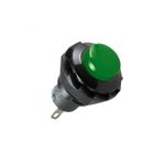 Casa si Gradina - Electrice - Distributie electrica si comanda - Intrerupatoare - Buton comanda 250V 1 circuit OFF-(ON) 250V/1.5A verde incastrabil 13mm - Infinity.ro