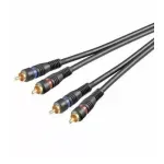 TV, Audio-Video si Foto - Accesorii TV si audio - Cabluri si adaptoare audio - Cablu 2x RCA 3m OFC dublu ecranat Goobay - Infinity.ro