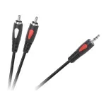 TV, Audio-Video si Foto - Accesorii TV si audio - Cabluri si adaptoare audio - Cablu 3.5 mm tata - 2x RCA 1.8m ECO-LINE Cabletech KPO4004-1.8 - Infinity.ro