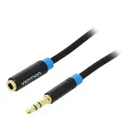 TV, Audio-Video si Foto - Accesorii TV si audio - Cabluri si adaptoare audio - Cablu 5m Jack 3.5 mm 3pin mama - Jack 3.5 mm 3pin tata negru VENTION VAB-B06-B500-M - Infinity.ro
