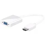 TV, Audio-Video si Foto - Accesorii TV si audio - Cabluri si adaptoare video - Cablu adaptor HDMI la VGA inclusiv audio alb Goobay - Infinity.ro