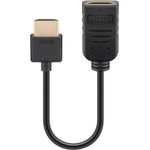 TV, Audio-Video si Foto - Accesorii TV si audio - Cabluri si adaptoare video - Cablu adaptor HDMI tata - HDMI mama 10cm v2.0 4K Ultra HD 2160p 60Hz Goobay 49979 - Infinity.ro