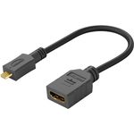 TV, Audio-Video si Foto - Accesorii TV si audio - Cabluri si adaptoare video - Cablu adaptor micro HDMI tata - HDMI mama 15cm v2.0 4K 60Hz 2160p GoPro Raspberry Pi Goobay 58683 - Infinity.ro