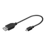 Laptop, Telefoane si Tablete - Telefoane mobile si accesorii - Accesorii Telefoane - Cabluri si adaptoare telefoane - Cablu adaptor USB A mama la micro USB tata OTG Goobay - Infinity.ro