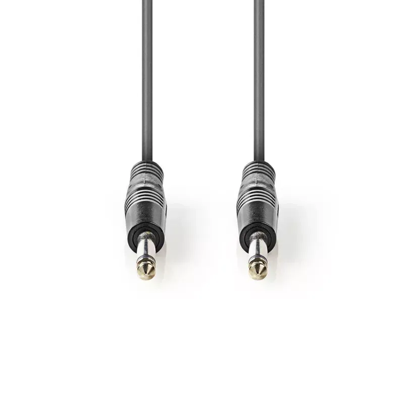 TV, Audio-Video si Foto - Accesorii TV si audio - Cabluri si adaptoare audio - Cablu audio 3m Jack Mono 6.35 mm tata - Jack Mono 6.35 mm tata Nedis - Infinity.ro