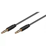 TV, Audio-Video si Foto - Accesorii TV si audio - Cabluri si adaptoare audio - Cablu audio Jack 3.5 mm 4 pini 1m Goobay - Infinity.ro