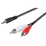 TV, Audio-Video si Foto - Accesorii TV si audio - Cabluri si adaptoare audio - Cablu audio adaptor Jack tata 3.5 mm la stereo 2x RCA tata 0.5m Goobay - Infinity.ro