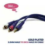 TV, Audio-Video si Foto - Accesorii TV si audio - Cabluri si adaptoare audio - Cablu audio Jack 3.5 mm la 2x RCA 3m aurit - Infinity.ro