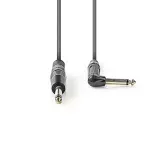 TV, Audio-Video si Foto - Accesorii TV si audio - Cabluri si adaptoare audio - Cablu audio Jack mono 6.35 mm tata - 6.35 mm tata cotit 5m gri NEDIS - Infinity.ro