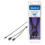 TV, Audio-Video si Foto - Accesorii TV si audio - Cabluri si adaptoare audio - Cablu audio jack stereo 3.5 mm tata - 2x RCA tata 1m negru Valueline - Infinity.ro