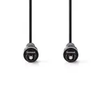 TV, Audio-Video si Foto - Accesorii TV si audio - Cabluri si adaptoare audio - Cablu Audio Optic 1m Toslink tata - Toslink tata 1m negru Nedis - Infinity.ro