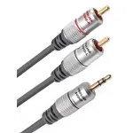 TV, Audio-Video si Foto - Accesorii TV si audio - Cabluri si adaptoare audio - Cablu audio stereo Jack 3.5 mm - 2x RCA 5m ecranat negru PROLINK TCV3420-5.0 - Infinity.ro