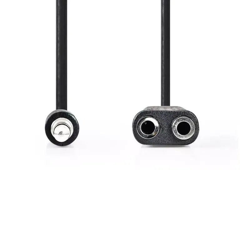 TV, Audio-Video si Foto - Accesorii TV si audio - Cabluri si adaptoare audio - Cablu Audio Stereo Jack 3.5 mm tata - 2x 3.5 mm mama 0.2m Nedis - Infinity.ro