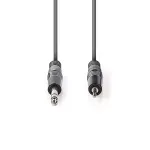TV, Audio-Video si Foto - Accesorii TV si audio - Cabluri si adaptoare audio - Cablu audio stereo Jack 6.35 mm Tata - 3.5 mm Tata 1.5m gri Nedis - Infinity.ro