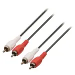 TV, Audio-Video si Foto - Accesorii TV si audio - Cabluri si adaptoare audio - Cablu audio stereo RCA 5m 2x RCA tata - 2x RCA tata negru Valueline - Infinity.ro