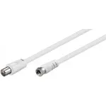 TV, Audio-Video si Foto - Accesorii TV si audio - Antene TV si accesorii - Cablu conexiune antena/ Satelit 2.5m F tata - Coaxial tata alb Goobay - Infinity.ro