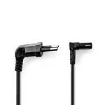 Casa si Gradina - Electrice - Cabluri electrice si conductori - Cablu de alimentare Euro tata cotit - IEC-320-C7 cotit 2m negru Nedis CEGL11075BK20 - Infinity.ro