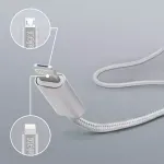 Laptop, Telefoane si Tablete - Telefoane mobile si accesorii - Accesorii Telefoane - Cabluri si adaptoare telefoane - Cablu de date 2in1 iPad iPhone Lightning +Micro USB 1m 1A alb delight - Infinity.ro