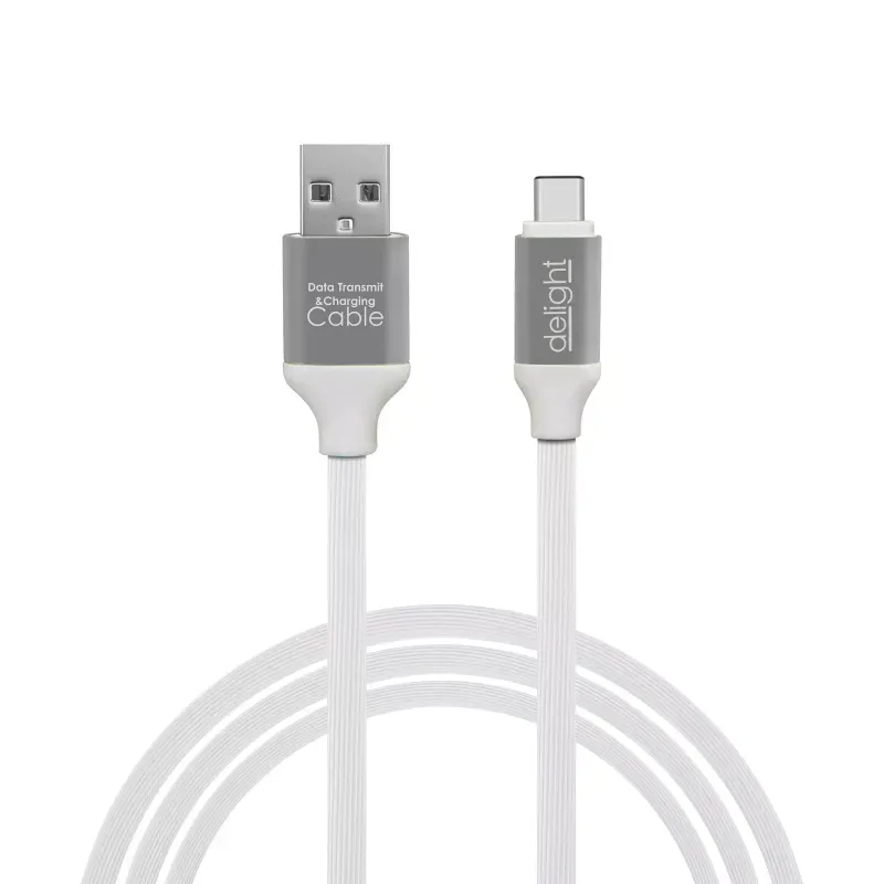 Laptop, Telefoane si Tablete - Telefoane mobile si accesorii - Accesorii Telefoane - Cabluri si adaptoare telefoane - Cablu de date si incarcare USB Type C invelis siliconic 1m 2.1A Delight - Infinity.ro