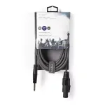 TV, Audio-Video si Foto - Accesorii TV si audio - Cabluri si adaptoare video - Cablu difuzor 1.5mm SPEAKON 2-pini mama - 6.35 mm tata 5m gri Nedis - Infinity.ro