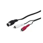 PC, gaming si accesorii - Retelistica - Cabluri si accesorii - Cablu DIN 5 pini la 2x RCA 1.5m Goobay - Infinity.ro