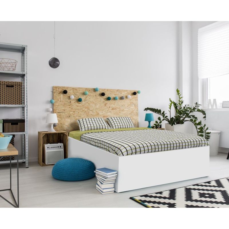 Casa si Gradina - Textile si covoare - Lenjerii de pat - Seturi de lenjerie - Lenjerie de pat pentru 2 persoane, 4 piese, microfibra, Patratele - Infinity.ro