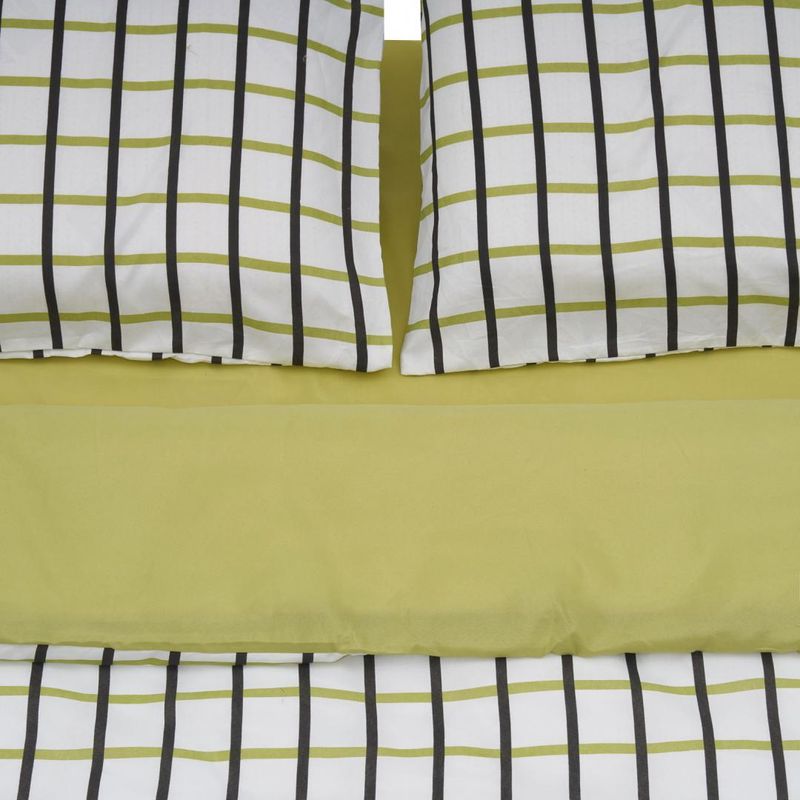 Casa si Gradina - Textile si covoare - Lenjerii de pat - Seturi de lenjerie - Lenjerie de pat pentru 2 persoane, 4 piese, microfibra, Patratele - Infinity.ro