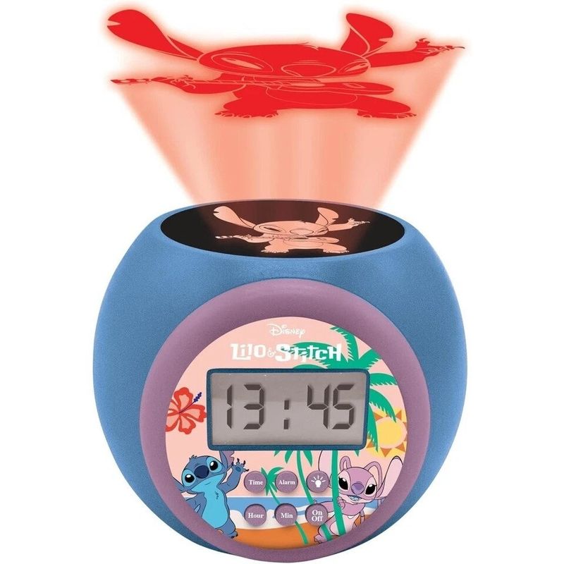 Jucarii, Copii si Bebe - Jucarii si jocuri - Jucarii & jocuri educative - Laptopuri, tablete si gadget-uri copii - Ceas desteptator Lexibook - Disney Stitch, cu proiector - Infinity.ro