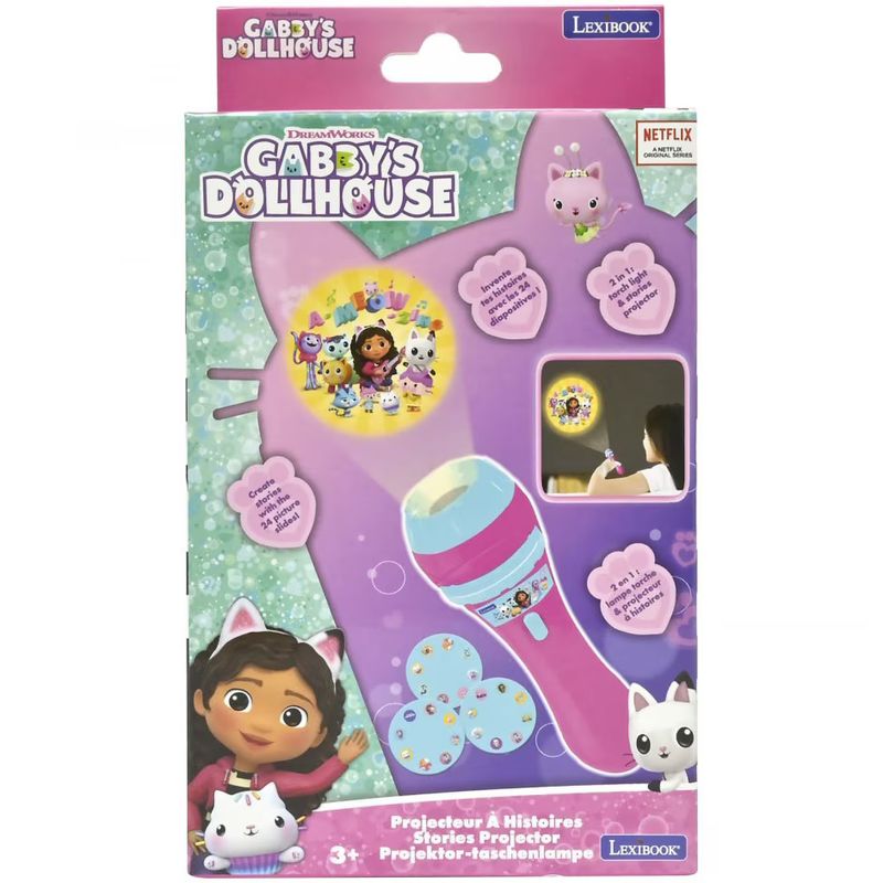 Jucarii, Copii si Bebe - Jucarii si jocuri - Jucarii & jocuri educative - Laptopuri, tablete si gadget-uri copii - Lanterna cu proiector Lexibook - Gabby's Dollhouse - Infinity.ro