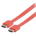 TV, Audio-Video si Foto - Accesorii TV si audio - Cabluri si adaptoare video - Cablu HDMI - HDMI Hign speed plat cu eternet 2m rosu VALUELINE - Infinity.ro