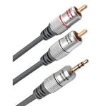 TV, Audio-Video si Foto - Accesorii TV si audio - Cabluri si adaptoare audio - Cablu Jack 3.5 mm mufa tata - tata RCA mufa x2 3m negru PROLINK TCV3420-3.0 - Infinity.ro