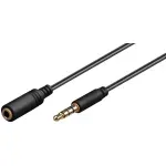 TV, Audio-Video si Foto - Accesorii TV si audio - Cabluri si adaptoare audio - Cablu prelungitor 5m Jack 3.5 mm 4 pini mufa tata - Jack 3.5 mm 4 pini mama Goobay - Infinity.ro
