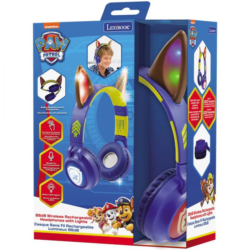 TV, Audio-Video si Foto - Portabile audio - Casti audio - Casti cu bluetooth Lexibook - Paw Patrol, cu luminite - Infinity.ro