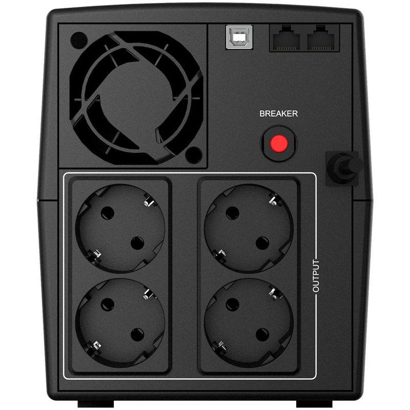Casa si Gradina - Electrice - Accesorii electrice - Stabilizatoare tensiune si ups - UPS NJOY Keen 2000 USB, 2000VA/1200W, Line Interactive, Regulator automat de tensiune, Repornire automata - Infinity.ro