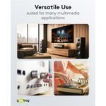 TV, Audio-Video si Foto - Accesorii TV si audio - Cabluri si adaptoare audio - Cablu stereo 2x RCA tata-tata 1m premium extrem de flexibil textil negru Goobay Plus 65292 - Infinity.ro