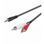 TV, Audio-Video si Foto - Accesorii TV si audio - Cabluri si adaptoare audio - Cablu tata Jack 3.5 mm stereo la 2x RCA tata 10m Goobay - Infinity.ro