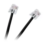 PC, gaming si accesorii - Retelistica - Cabluri si accesorii - Cablu telefon extensie negru 10m RJ11 - Infinity.ro