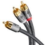 TV, Audio-Video si Foto - Accesorii TV si audio - Cabluri si adaptoare audio - Cablu subwoofer premium flexibil RCA Y 2m RCA tata - 2x RCA tata negru Goobay Plus 65300 - Infinity.ro