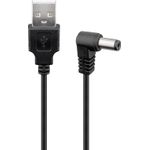 PC, gaming si accesorii - Retelistica - Cabluri si accesorii - Cablu USB - DC 5.5 x 2.1 mm 90 grade 1m negru Goobay 55158 - Infinity.ro