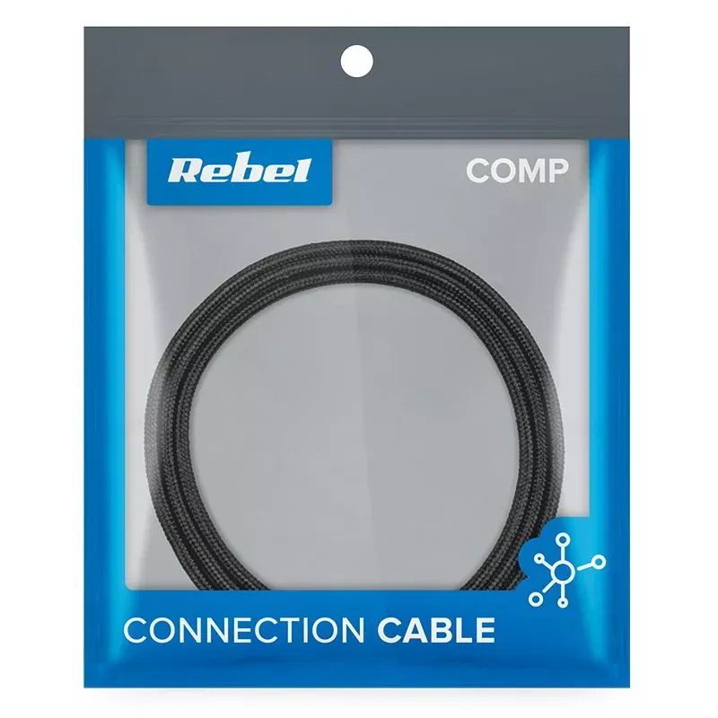 Laptop, Telefoane si Tablete - Telefoane mobile si accesorii - Accesorii Telefoane - Cabluri si adaptoare telefoane - Cablu USB - USB Type C 0.5m negru panzat REBEL - Infinity.ro